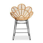 Load image into Gallery viewer, Baxton Studio Garan Modern Bohemian Natural Brown Rattan And Black Metal Counter Stool
