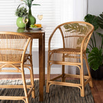 Load image into Gallery viewer, Baxton Studio Murai Modern Bohemian Natural Brown Rattan Counter Stool
