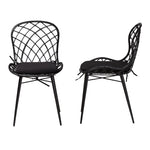 Load image into Gallery viewer, Baxton Studio Sabelle Modern Bohemian Black Finished Rattan And Metal 2-Piece Dining Chair Set
