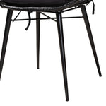 Load image into Gallery viewer, Baxton Studio Sabelle Modern Bohemian Black Finished Rattan And Metal 2-Piece Dining Chair Set
