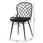 Load image into Gallery viewer, Baxton Studio Sabelle Modern Bohemian Black Finished Rattan And Metal 2-Piece Dining Chair Set
