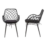 Load image into Gallery viewer, Baxton Studio Ballerina Modern Bohemian Black Finished Rattan And Metal 2-Piece Dining Chair Set
