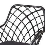 Load image into Gallery viewer, Baxton Studio Ballerina Modern Bohemian Black Finished Rattan And Metal 2-Piece Dining Chair Set
