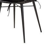 Load image into Gallery viewer, Baxton Studio Ballerina Modern Bohemian Black Finished Rattan And Metal 2-Piece Dining Chair Set
