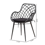 Load image into Gallery viewer, Baxton Studio Ballerina Modern Bohemian Black Finished Rattan And Metal 2-Piece Dining Chair Set
