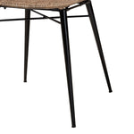 Load image into Gallery viewer, Baxton Studio Sabelle Japandi Greywashed Rattan And Black Metal 2-Piece Dining Chair Set
