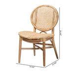 Load image into Gallery viewer, Baxton Studio Osaka Modern Bohemian Natural Brown Rattan Dining Chair
