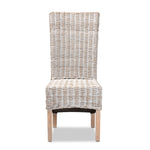 Load image into Gallery viewer, Baxton Studio Trianna Rustic Transitional Whitewashed Rattan And Natural Brown Finished Wood Dining Chair
