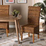 Load image into Gallery viewer, Baxton Studio Trianna Rustic Transitional Natural Seagrass And Brown Finished Wood Dining Chair
