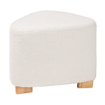 Load image into Gallery viewer, Baxton Studio Brielle Modern And Contemporary Ivory Boucle Upholstered And Natural Brown Finished Wood Ottoman
