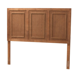 Baxton Studio Giordano Classic And Traditional Ash Walnut Finished Wood King Size Headboard