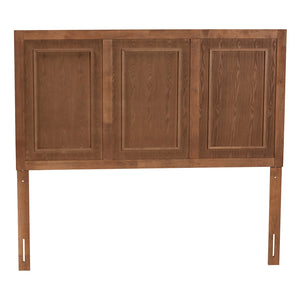 Baxton Studio Giordano Classic And Traditional Ash Walnut Finished Wood Full Size Headboard