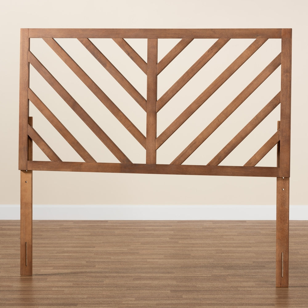 BAXTON STUDIO BELISMA MODERN AND CONTEMPORARY ASH WALNUT FINISHED WOOD KING SIZE HEADBOARD