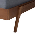 Load image into Gallery viewer, Baxton Studio Sarita Mid-Century Modern Ash Walnut Finished Wood Queen Size Bed Frame
