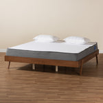 Load image into Gallery viewer, Baxton Studio Sarita Mid-Century Modern Ash Walnut Finished Wood King Size Bed Frame
