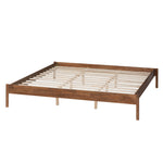 Load image into Gallery viewer, Baxton Studio Agatis Mid-Century Modern Ash Walnut Finished Wood King Size Bed Frame
