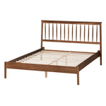 Load image into Gallery viewer, Baxton Studio Agatis Mid-Century Modern Walnut Brown Finished Wood Queen Size Bed
