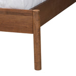 Load image into Gallery viewer, Baxton Studio Agatis Mid-Century Modern Walnut Brown Finished Wood Queen Size Bed
