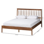 Load image into Gallery viewer, Baxton Studio Agatis Mid-Century Modern Walnut Brown Finished Wood Queen Size Bed
