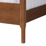 Load image into Gallery viewer, Baxton Studio Roman Classic And Traditional Ash Walnut Finished Wood Queen Size Canopy Bed
