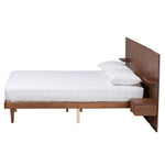 Load image into Gallery viewer, Baxton Studio Graham Mid-Century Modern Transitional Ash Walnut Finished Wood Queen Size Platform Storage Bed With Built-In Nightstands
