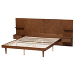 Load image into Gallery viewer, Baxton Studio Graham Mid-Century Modern Transitional Ash Walnut Finished Wood Queen Size Platform Storage Bed With Built-In Nightstands
