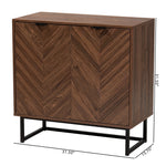 Load image into Gallery viewer, Baxton Studio Sadia Modern Walnut Brown Finished Wood Storage Cabinet
