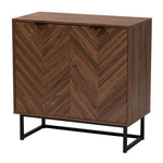 Load image into Gallery viewer, Baxton Studio Sadia Modern Walnut Brown Finished Wood Storage Cabinet
