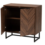 Load image into Gallery viewer, Baxton Studio Sadia Modern Walnut Brown Finished Wood Storage Cabinet
