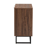 Load image into Gallery viewer, Baxton Studio Sadia Modern Walnut Brown Finished Wood Storage Cabinet
