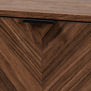 Baxton Studio Sadia Modern Walnut Brown Finished Wood Storage Cabinet