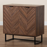 Load image into Gallery viewer, Baxton Studio Sadia Modern Walnut Brown Finished Wood Storage Cabinet
