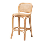 Load image into Gallery viewer, Baxton Studio Adrena Modern Bohemian Natural Brown Rattan Bar Stool
