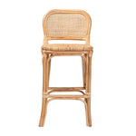 Load image into Gallery viewer, Baxton Studio Adrena Modern Bohemian Natural Brown Rattan Bar Stool
