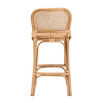 Load image into Gallery viewer, Baxton Studio Adrena Modern Bohemian Natural Brown Rattan Bar Stool
