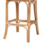 Load image into Gallery viewer, Baxton Studio Adrena Modern Bohemian Natural Brown Rattan Bar Stool
