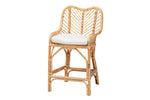 Load image into Gallery viewer, Baxton Studio Arween Modern Bohemian Natural Brown Rattan Counter Stool
