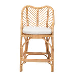 Load image into Gallery viewer, Baxton Studio Arween Modern Bohemian Natural Brown Rattan Counter Stool
