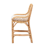 Load image into Gallery viewer, Baxton Studio Arween Modern Bohemian Natural Brown Rattan Counter Stool
