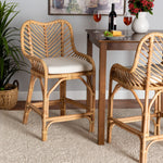 Load image into Gallery viewer, Baxton Studio Arween Modern Bohemian Natural Brown Rattan Counter Stool
