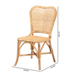 Load image into Gallery viewer, Baxton Studio Irene Modern Bohemian Natural Rattan Dining Chair
