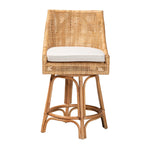 Load image into Gallery viewer, Baxton Studio Bella Modern Bohemian Natural Brown Rattan Counter Stool
