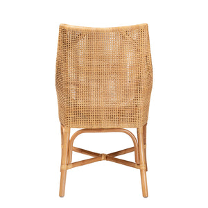 Baxton Studio Bella Modern Bohemian Natural Brown Rattan Dining Chair