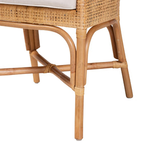 Baxton Studio Bella Modern Bohemian Natural Brown Rattan Dining Chair