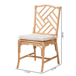 Load image into Gallery viewer, Baxton Studio Rio Modern Bohemian Natural Brown Rattan Dining Chair
