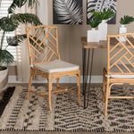 Load image into Gallery viewer, Baxton Studio Rio Modern Bohemian Natural Brown Rattan Dining Chair
