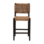 Load image into Gallery viewer, Baxton Studio Alise Modern Bohemian Dark Brown Mahogany Wood And Seagrass Counter Stool
