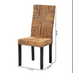 Load image into Gallery viewer, Baxton Studio Laymi Modern Bohemian Dark Brown Mahogany Wood And Seagrass Dining Chair
