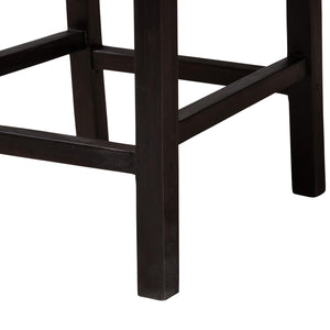 Baxton Studio Laymi Modern Bohemian Dark Brown Mahogany Wood And Seagrass Counter Stool