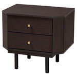 Load image into Gallery viewer, Baxton Studio Norwood Modern Transitional Two-Tone Black And Espresso Brown Finished Wood 2-Drawer End Table
